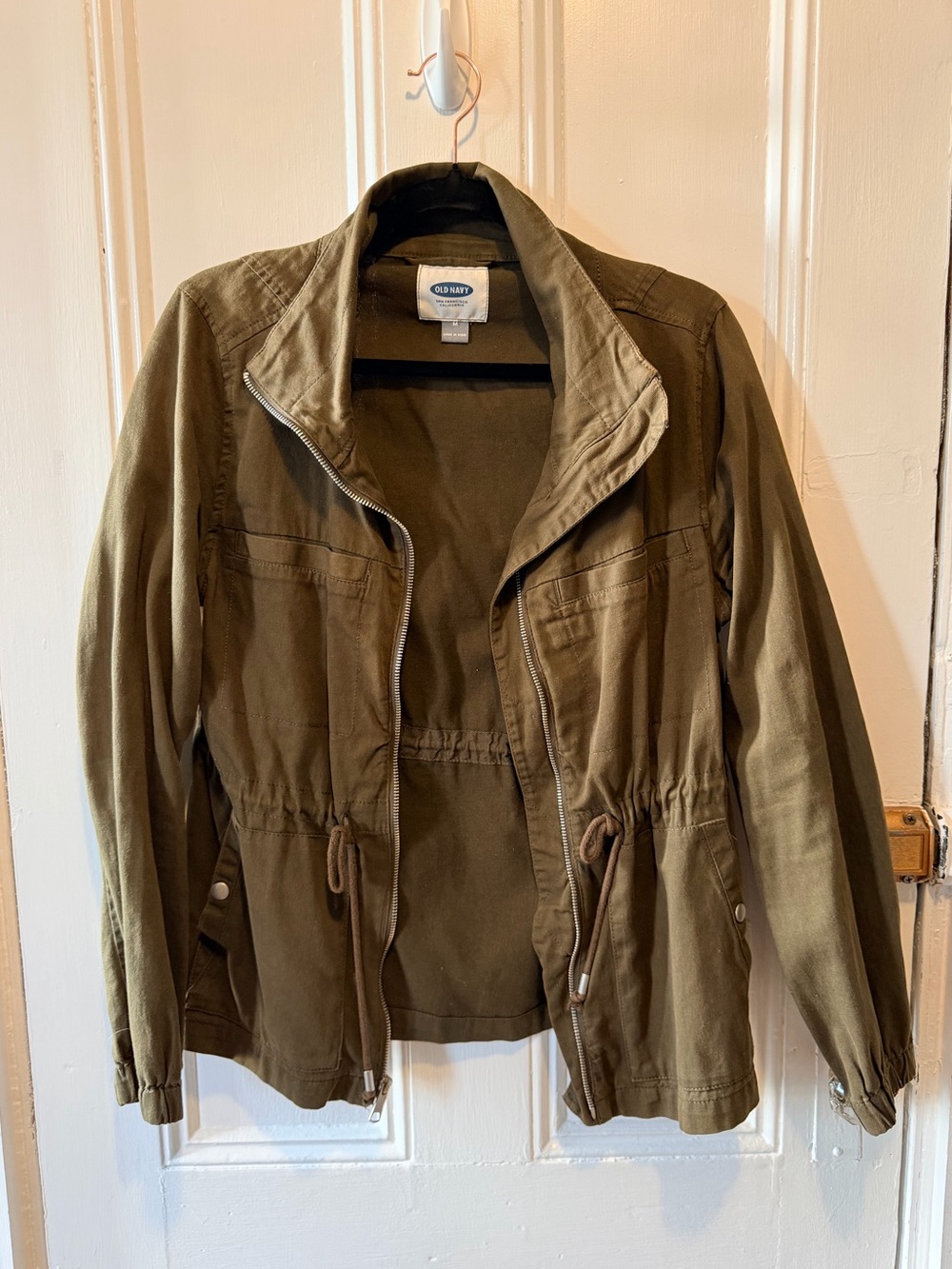 Old Navy Olive Green Drawstring Waist Jacket